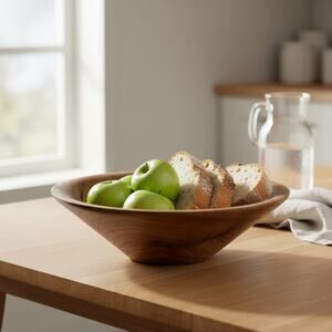 Hand-Turned Butternut Wood Bowl